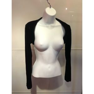 Shrug black velvet cover up